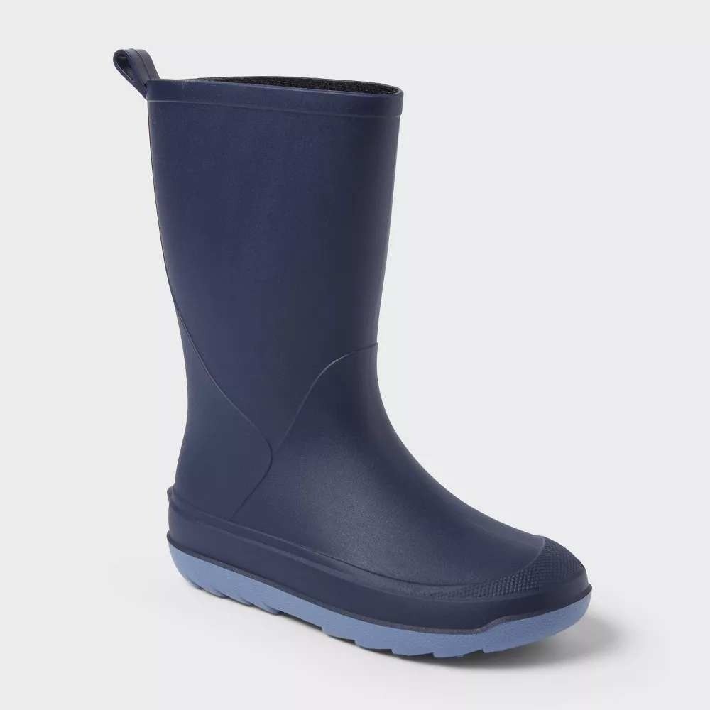 Cat & Jack Kids Andy Rain Boots Navy Blue Waterproof Size 1 NEW